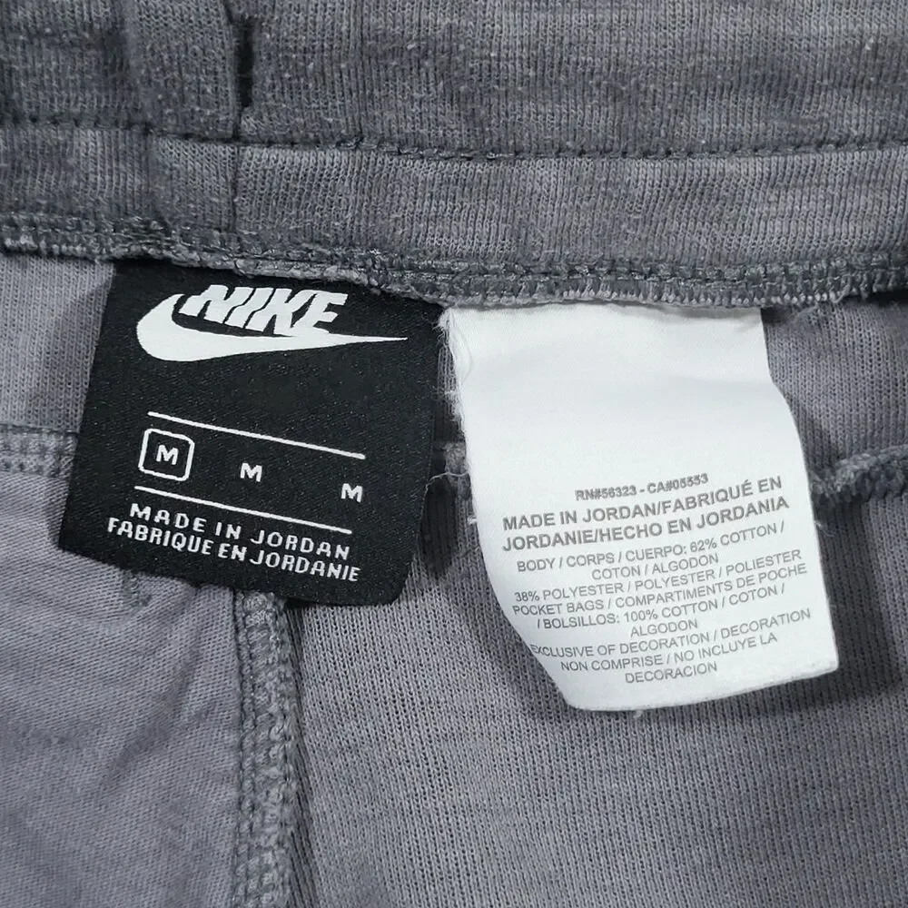 Nike Sportswear Optic Fleece Shorts Mens Medium Heather Gray Shrunk READ